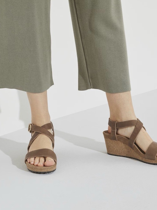 Papillio Shoes - Papillio Sybil Tan Leather Crisscross Sandals